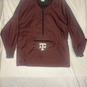Reebok Heisman Collection Texas A&M Windbreaker Pullover Jacket Sz Large 14-16